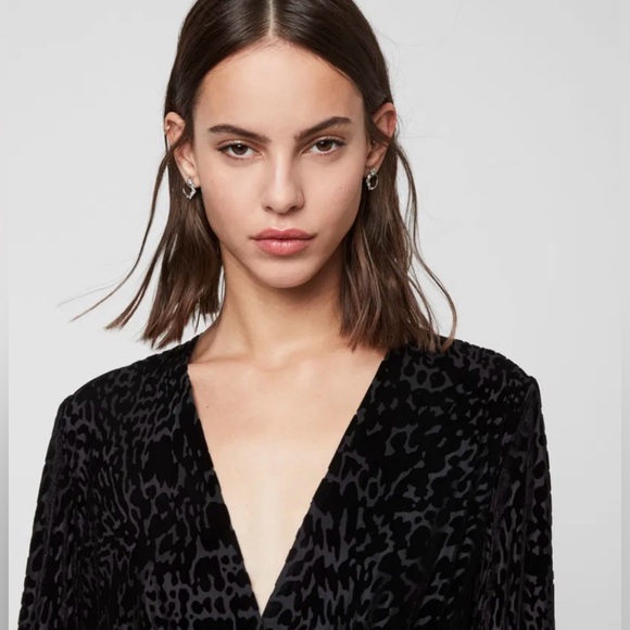 ALL SAINTS LANEY DEVORE DRESS. UK 2/US00. NEW WITH TAGS - Picture 2 of 5